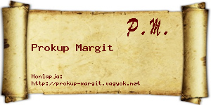 Prokup Margit névjegykártya
